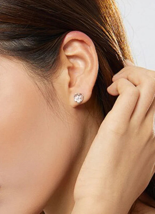 Solid Cat Paw Stud Earrings in Solid 925 Sterling Silver (Platinum or Gold Plated)