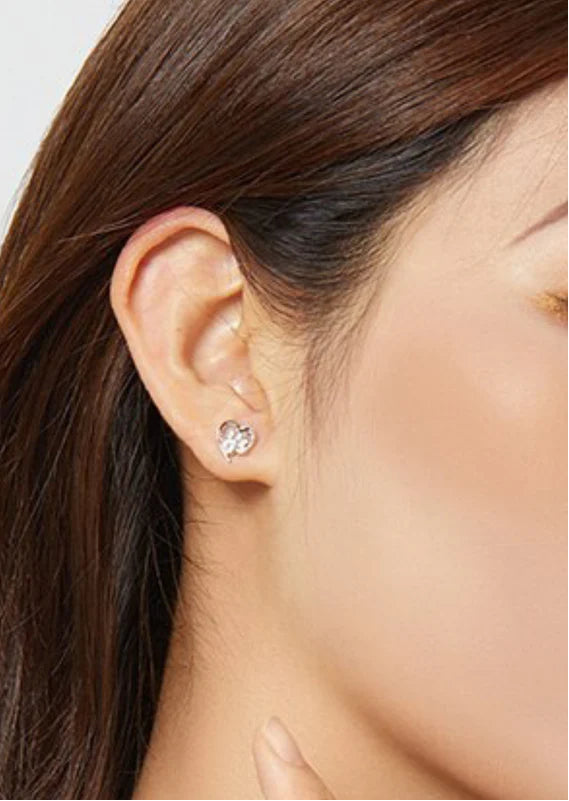 Solid Cat Paw Stud Earrings in Solid 925 Sterling Silver (Platinum or Gold Plated)