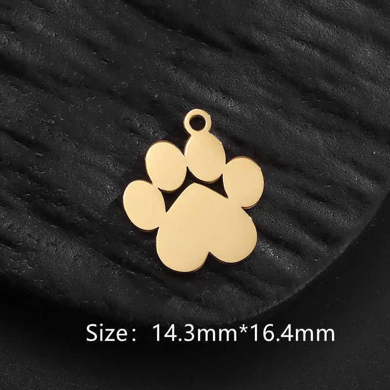 Solid Kitty Paw Necklace in Solid 925 Sterling Silver (Platinum or Rose Gold Plated)